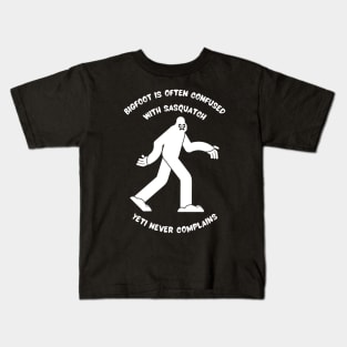 Bigfoot Sasquatch Yeti Pun Kids T-Shirt